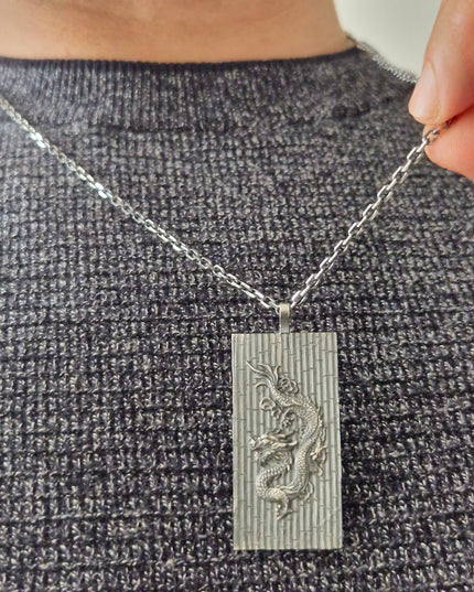 925er Silber Drachen Halskette