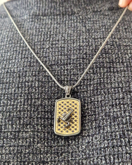 Skorpion Halskette 925 Sterling Silber mit Zirkon