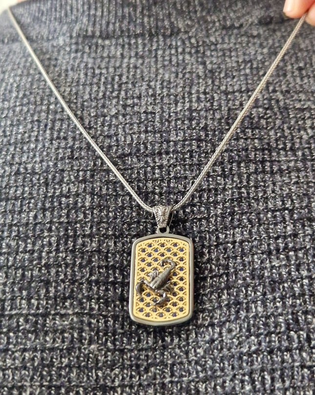Skorpion Halskette 925 Sterling Silber mit Zirkon
