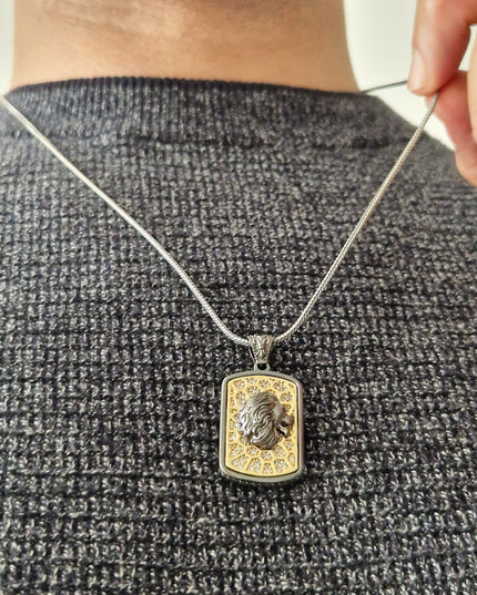 Löwe Halskette 925 Sterling Silber
