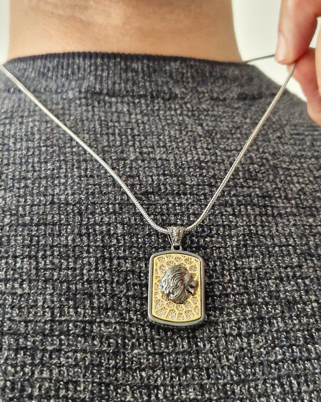 Löwe Halskette 925 Sterling Silber