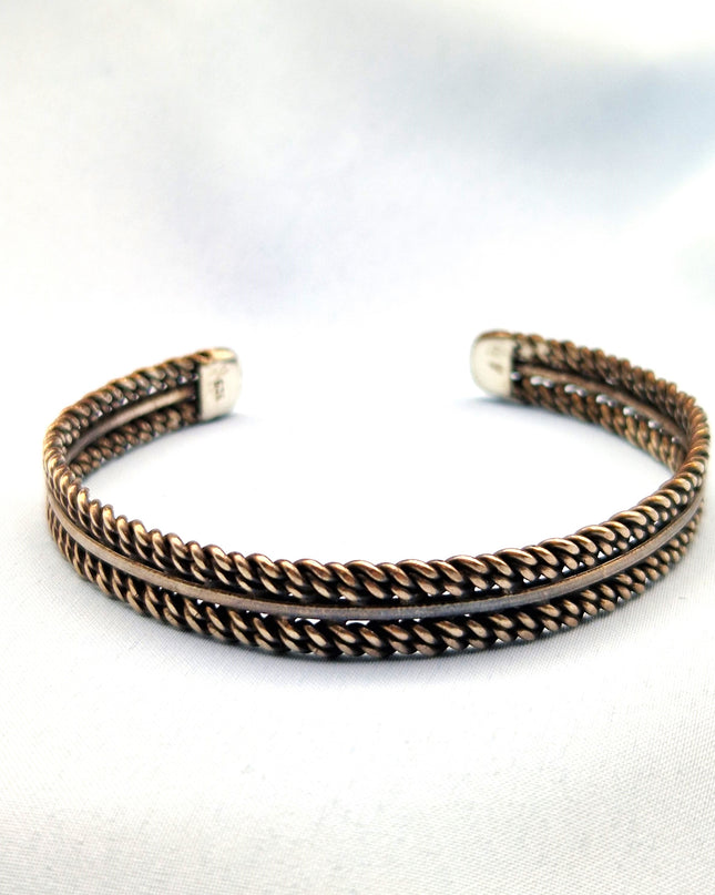 925 Silber Unisex Handgemachter Armreif Bangle Armband