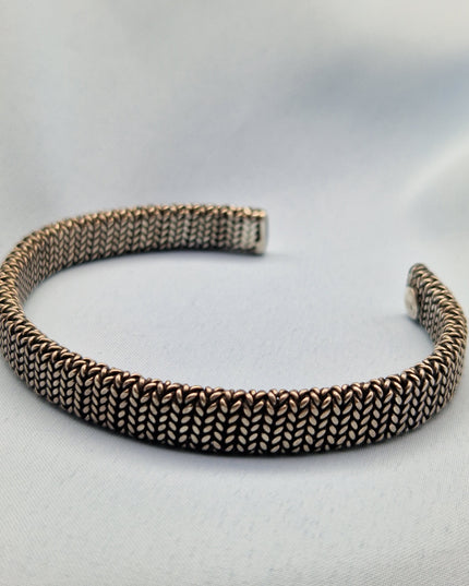 925 Silber Massiv Unisex Handgemachter Armreif Bangle Armband