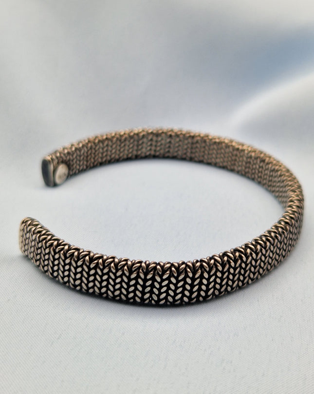 925 Silber Massiv Unisex Handgemachter Armreif Bangle Armband