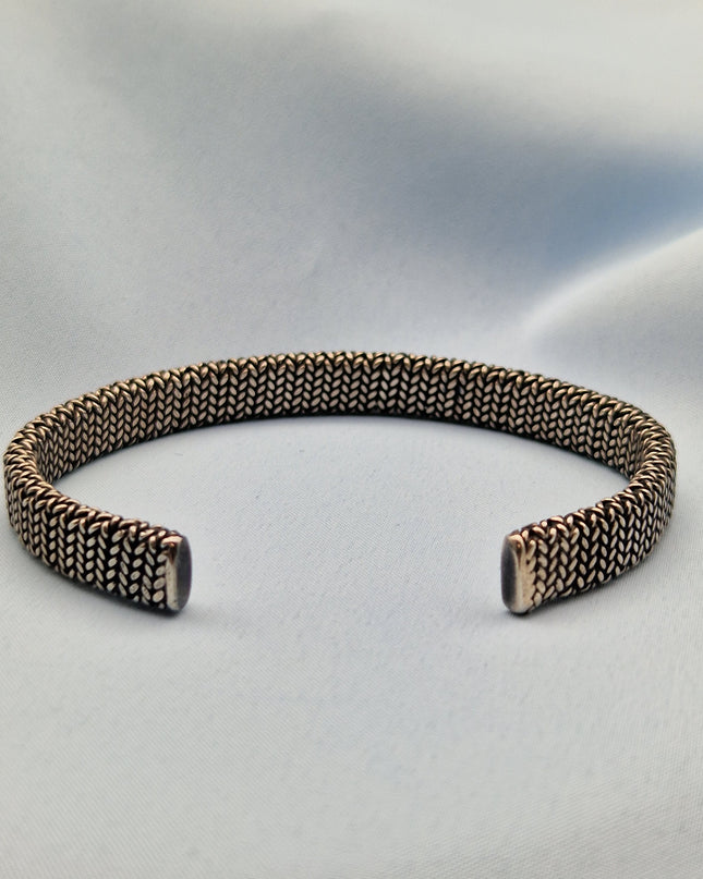 925 Silber Massiv Unisex Handgemachter Armreif Bangle Armband