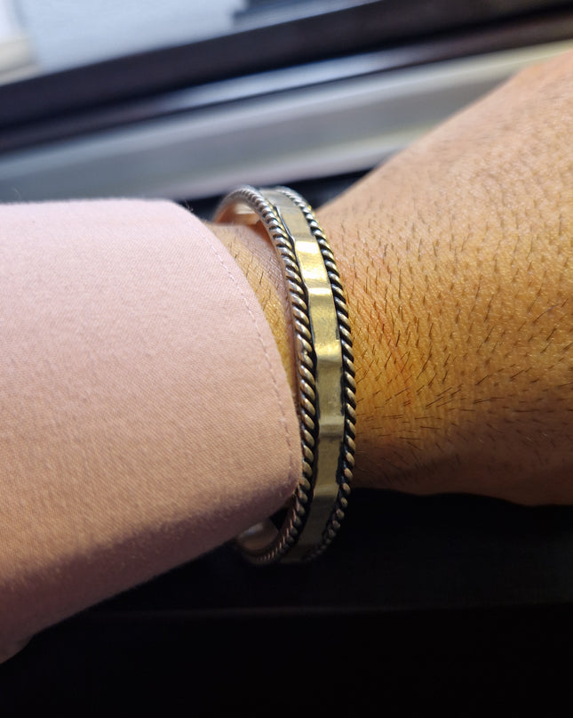 Massiv 925 Silber Unisex Handgemachter Armreif Bangle