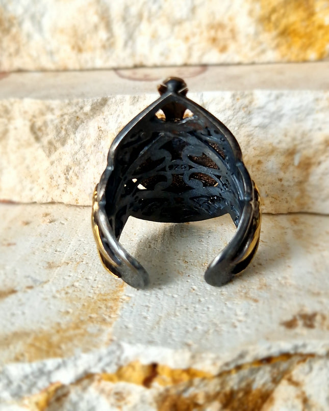 Spartan Helm Ring Free Size 925 Silber - Ein Symbol von Mut und Stärke!
