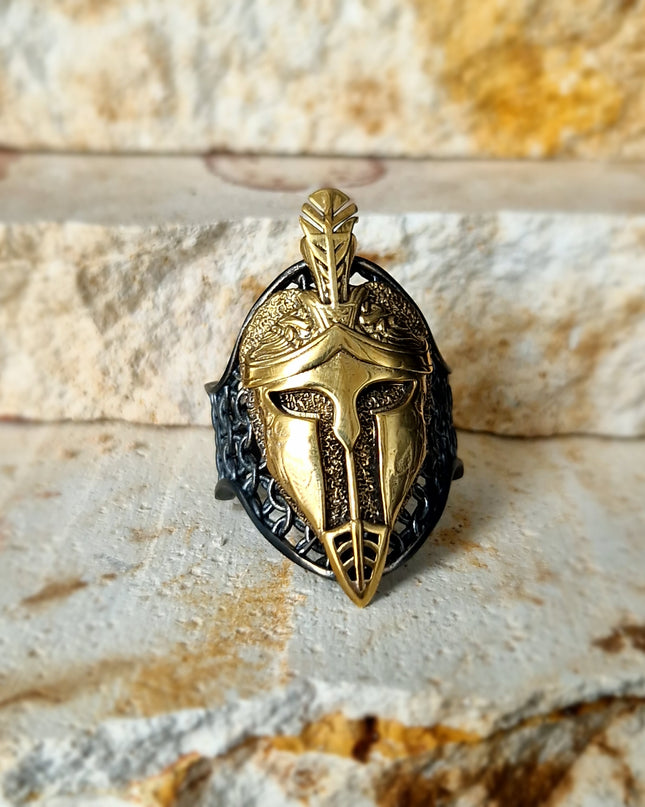 Spartan Helm Ring Free Size 925 Silber - Ein Symbol von Mut und Stärke!