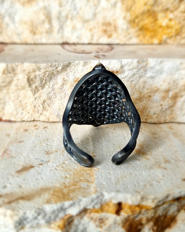 Spartan Helm Ring Free Size 925 Silber - Ein Symbol von Mut und Stärke!
