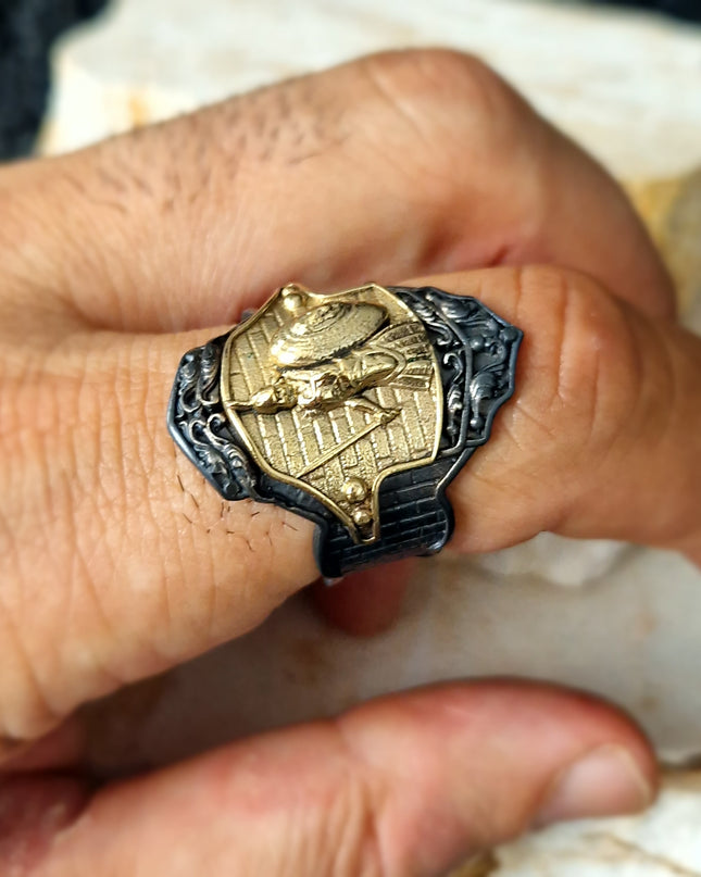 Gladiator Ring Free Size 925 Silber - Ein Symbol von Mut und Stärke!