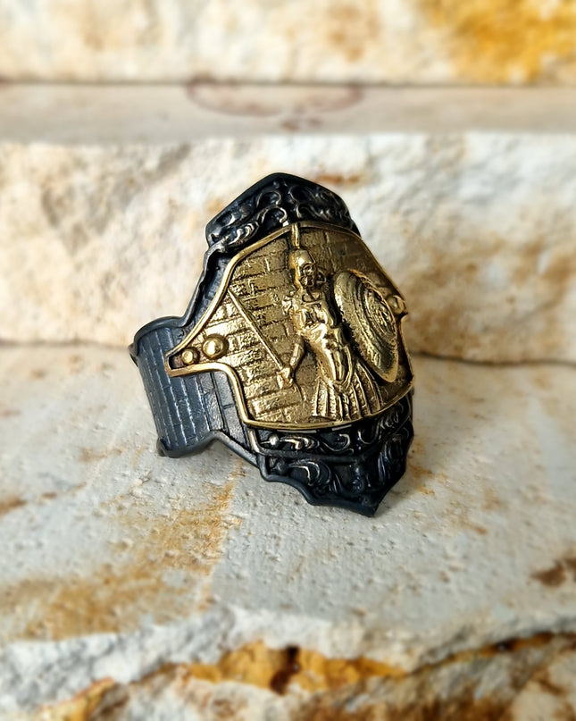 Gladiator Ring Free Size 925 Silber - Ein Symbol von Mut und Stärke!