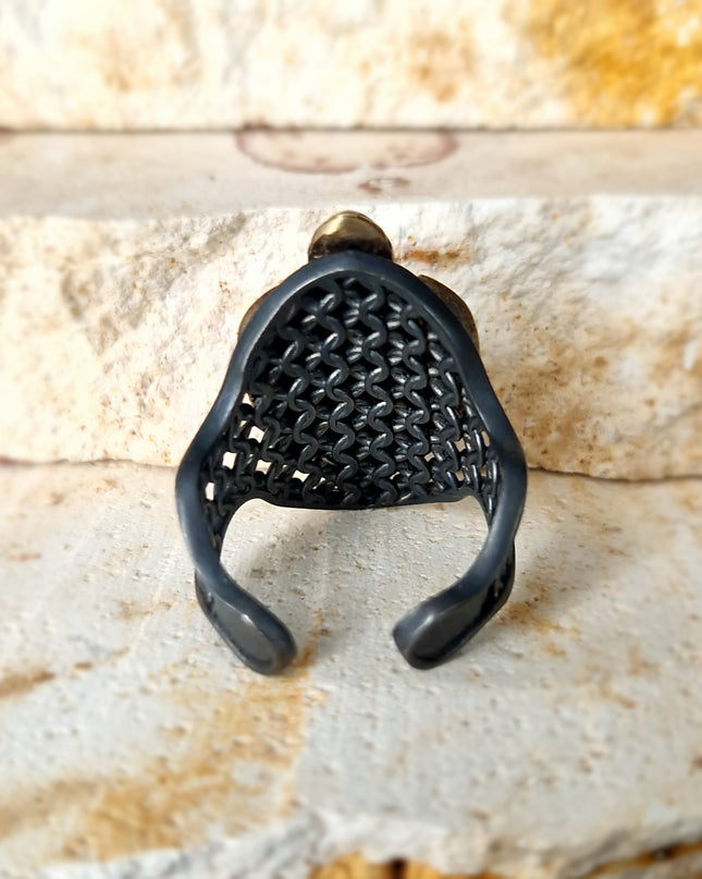 Krieger Ring Free Size 925 Silber - Ein Symbol von Mut und Stärke!