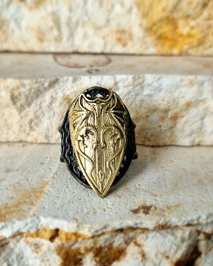 Drachen Siegelring Free Size 925 Silber