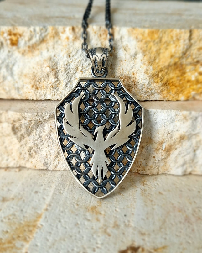Phönix Halskette Halskette 925 Sterling Silber