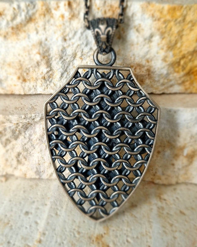 Fleur De Lis - Lilie Blumen Halskette Halskette 925 Sterling Silber
