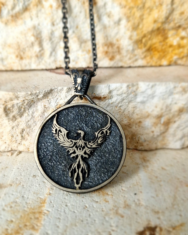 Phönix Halskette Halskette 925 Sterling Silber