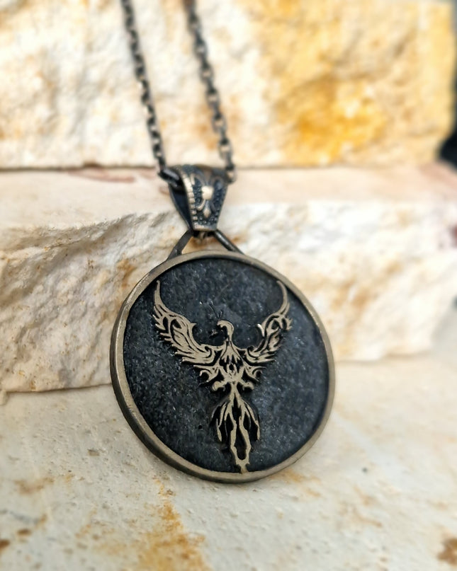 Phönix Halskette Halskette 925 Sterling Silber