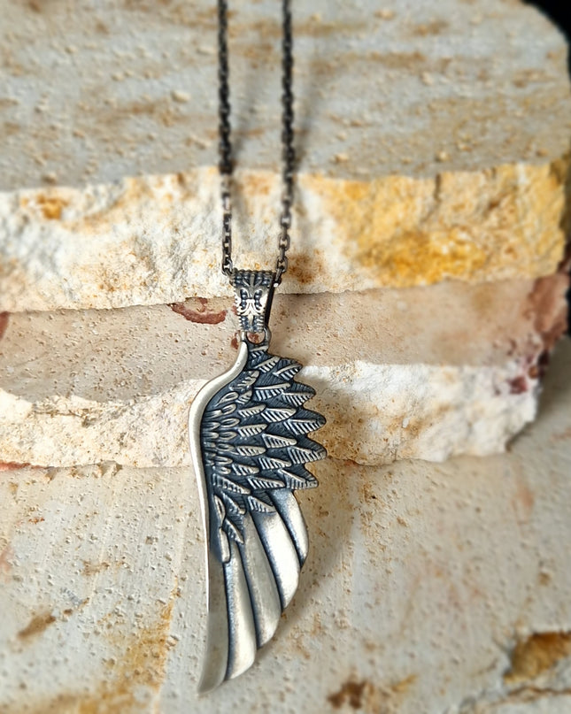 Engelsflügel Halskette Halskette 925 Sterling Silber