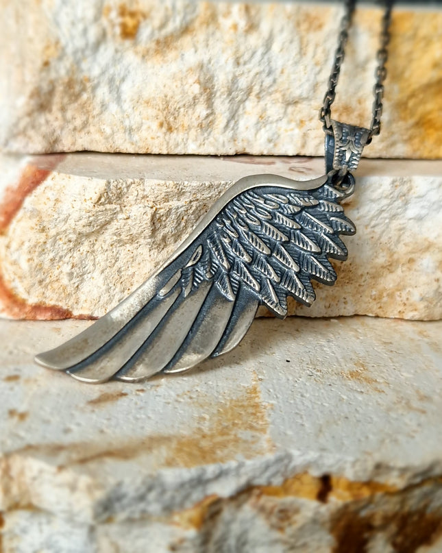 Engelsflügel Halskette Halskette 925 Sterling Silber