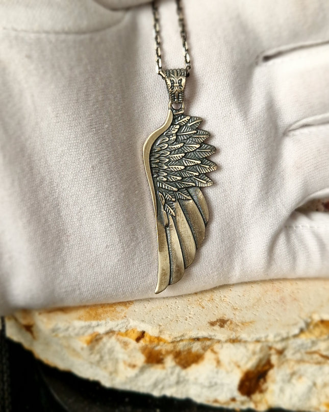 Engelsflügel Halskette Halskette 925 Sterling Silber