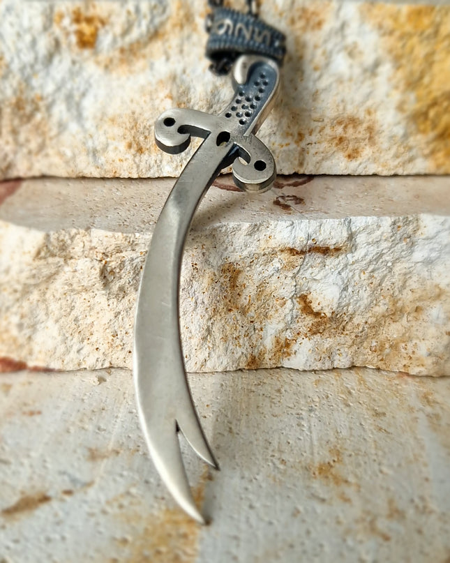 Zulfikar Zülfikar Schwert Halskette 925 Sterling Silber