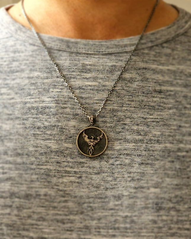 Phönix Halskette Halskette 925 Sterling Silber