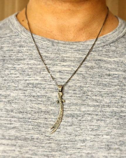 Zulfikar Zülfikar Schwert Halskette 925 Sterling Silber