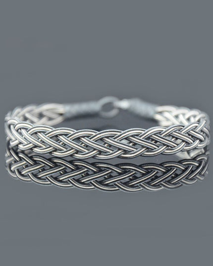 Royal Braid, Black & White Love, Unisex Bracelet