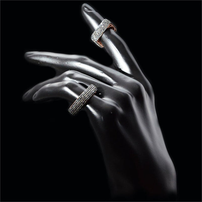 Infinity Ring, Power of Black 925 Silver