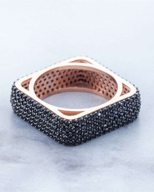 Infinity Ring, Power of Black 925 Silver