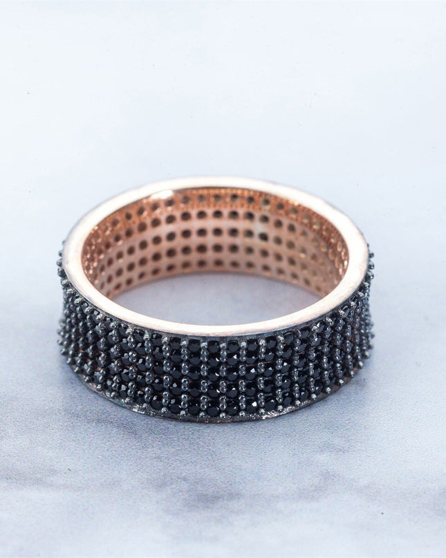 Infinity Ring, Black Sky 925 Silver