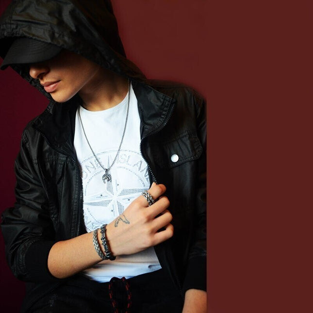 Royal Braid, Grey, Unisex Armband