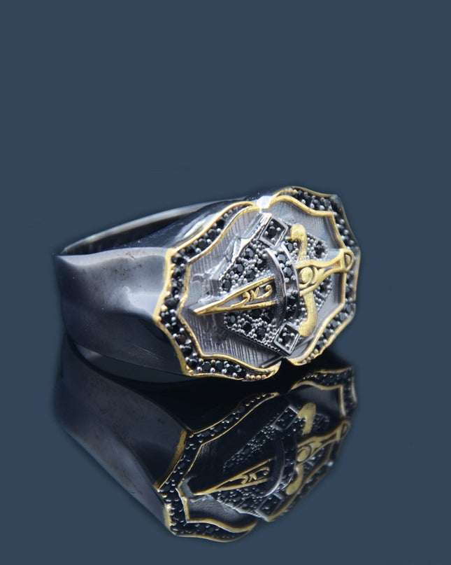 Premium Sword Ring Silber Herrenring