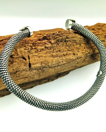 Freesize Geflochtenes Massiv Armband 925 Silber