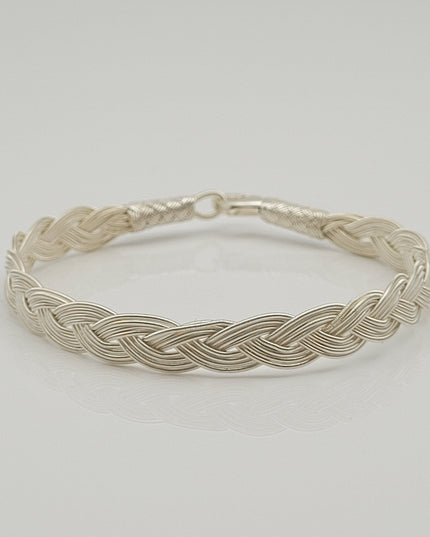 Geflochtenes Armband 925er Silber Diesseits Weiß