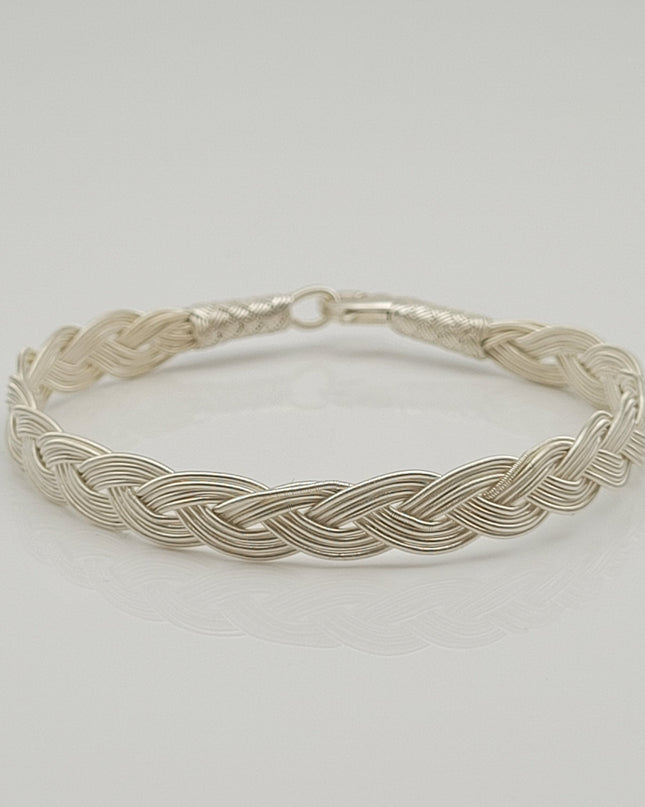 Geflochtenes Armband 925er Silber Diesseits Weiß