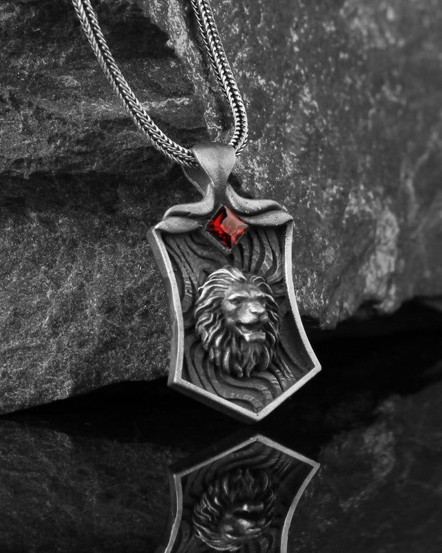 Löwe Halskette 925 Sterling Silber