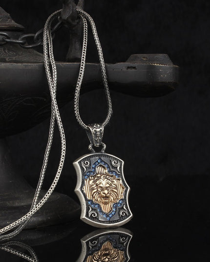 Löwe Halskette 925 Sterling Silber