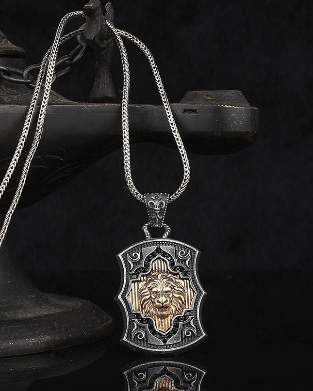 Löwe Halskette 925 Sterling Silber