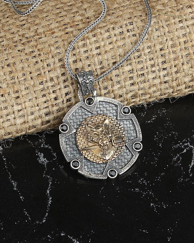 Wolf Halskette 925 Sterling Silber