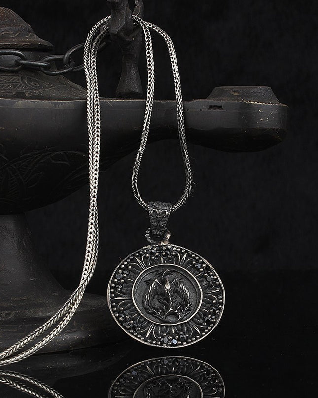 Phönix Halskette 925 Sterling Silber