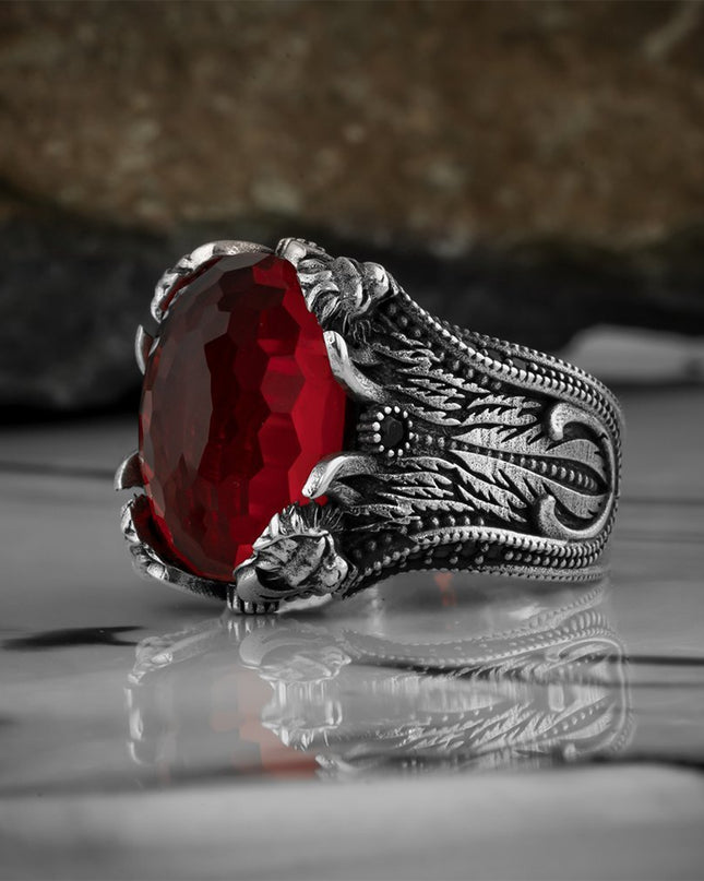 Löwe 925 Silber Ring Zirkonia