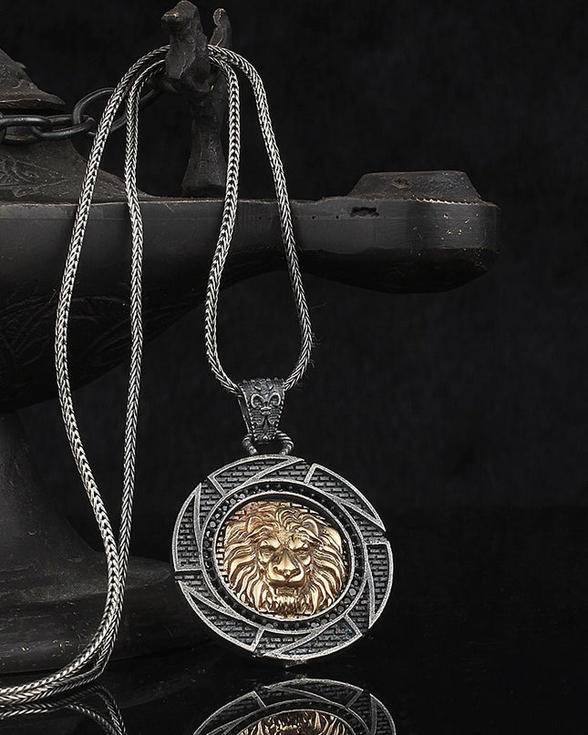 Löwe Halskette 925 Sterling Silber