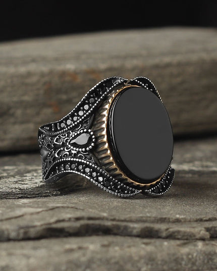 925 Silber Ring Onyx