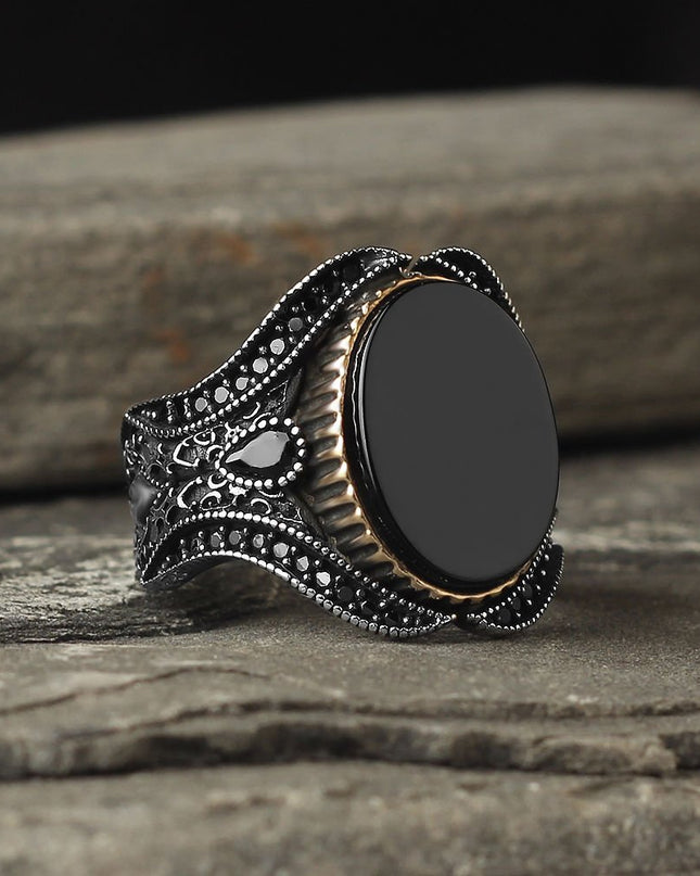 925 Silber Ring Onyx