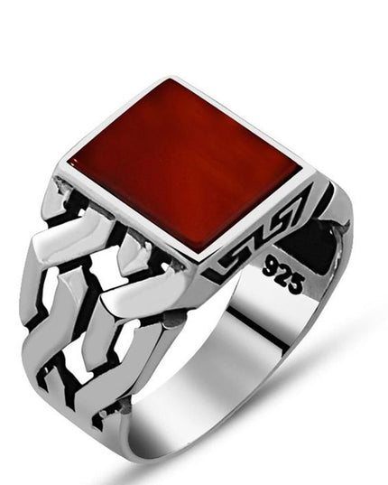 925 Silber Ring Achat