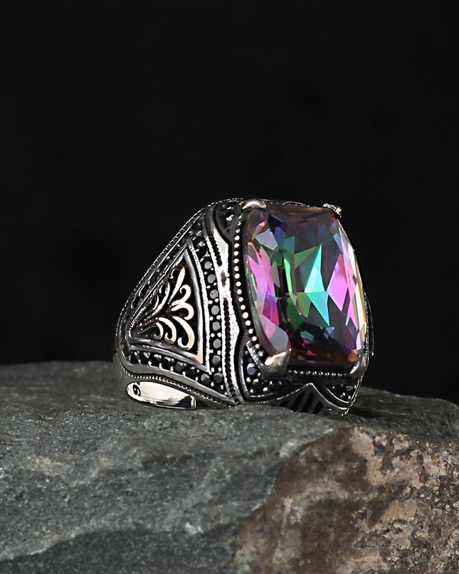 925 Silber Ring Topas