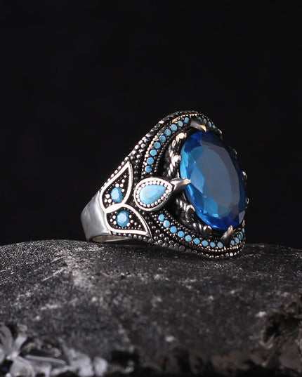 925 Silber Ring Topas