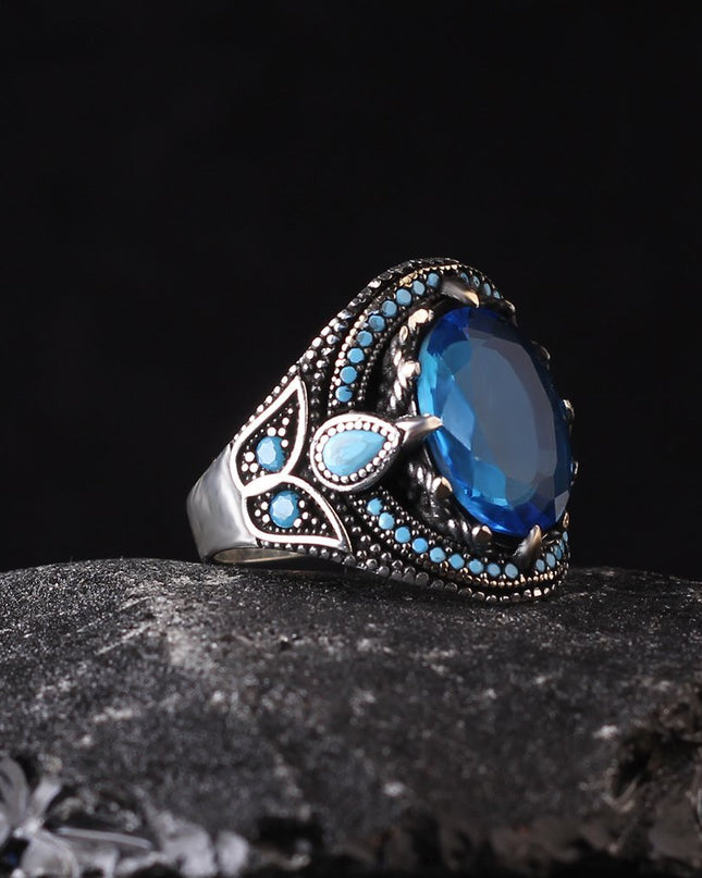 925 Silber Ring Topas
