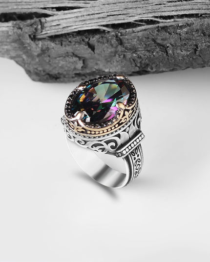 925 Silber Ring Topas